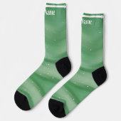 Hellgrün | Benutzerdefinierter Name Socken (Linkes Detail)