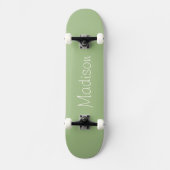 Hellgrün durchgefärbt mit Namen Skateboard (Vorderseite)