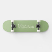 Hellgrün durchgefärbt mit Namen Skateboard (Horizontal)