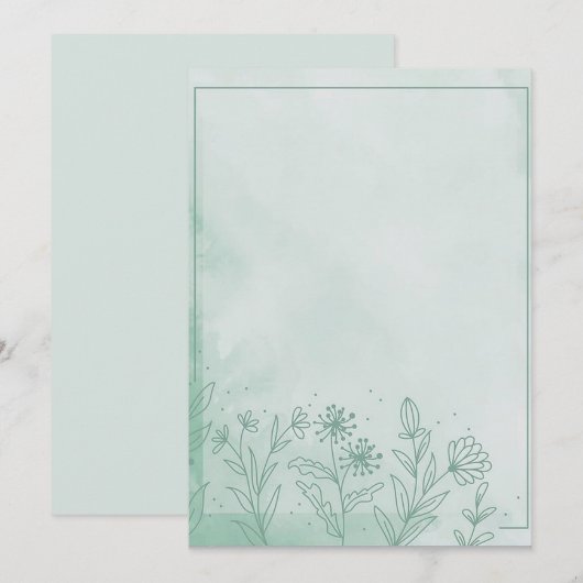 Hellgrün Einladung (Vorne/Hinten)