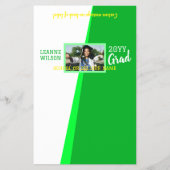 Hellgrün, gelber Abschluss, Bonbons Bar Wrapper Flyer (Vorne)