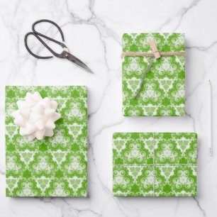 Hellgrün Geschenkpapier Set