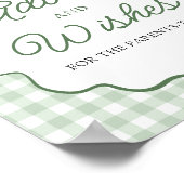 Hellgrün kariertes Schleifen-Golf-Beratungs- und W Poster (Ecke)