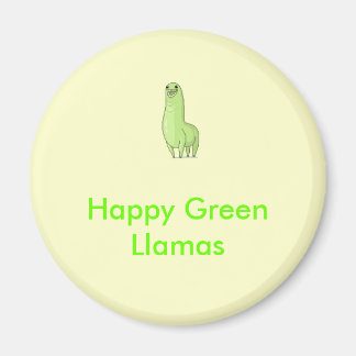 Hellgrün Lamas Magnet