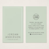 Hellgrün Logo für Social Media-Visitenkarten (Vorne & Hinten)