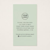 Hellgrün Logo für Social Media-Visitenkarten (Rückseite)