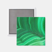 Hellgrün Malachite Mineral Magnet (Vorderseite/Rückseite)