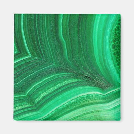 Hellgrün Malachite Mineral Magnet (Vorne)