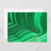 Hellgrün Malachite Mineral Postkarte (Vorne/Hinten)