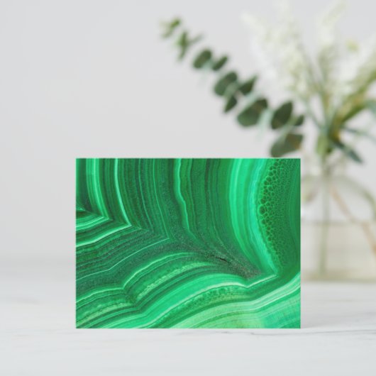 Hellgrün Malachite Mineral Postkarte (Stehend Vorderseite)