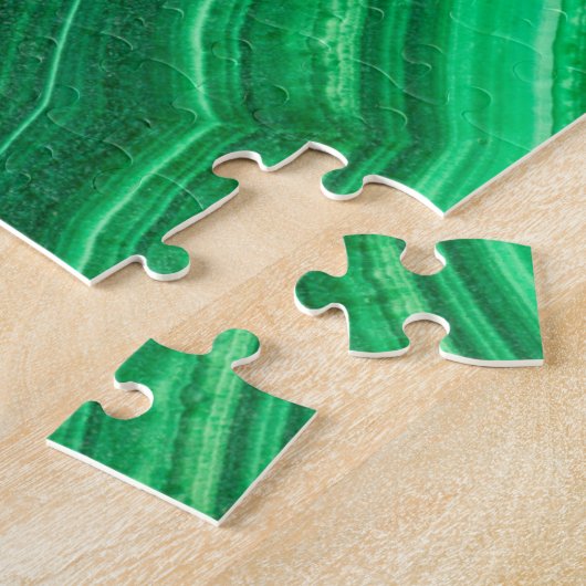 Hellgrün Malachite Mineral Puzzle (Seite)