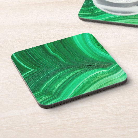 Hellgrün Malachite Mineral Untersetzer (Linke Seite)