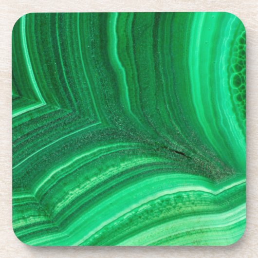 Hellgrün Malachite Mineral Untersetzer (Vorderseite)
