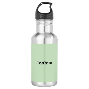 Hellgrün minimalistisch einfache personalisierte N Edelstahlflasche