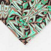 Hellgrün, Minze und Braun Mandala. Fleecedecke (Ecke)