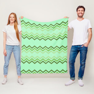 Hellgrün mit dekorativem Print-Design Fleecedecke