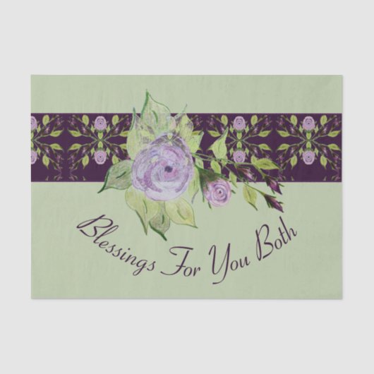 hellgrün mit Lila Seidenpapier (Vorderseite)