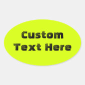 Hellgrün Ovaler Aufkleber (Vorderseite)