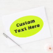 Hellgrün Ovaler Aufkleber (Umschlag)