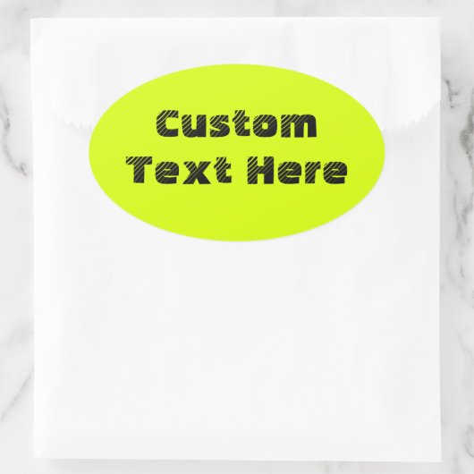 Hellgrün Ovaler Aufkleber (Tasche)