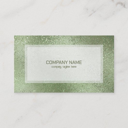 Hellgrün schimmernde irisierende Textur Visitenkarte (Vorderseite)