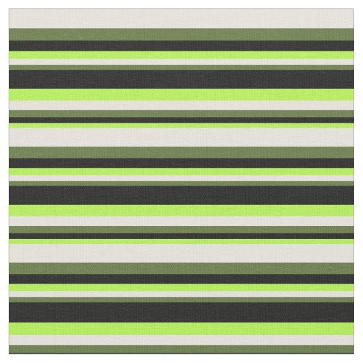 Hellgrün, schwarz, dunkelöblich, grün und beige stoff (Nahaufnahme)