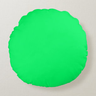 hellgrün türkis einfarbig einheitliche Farbe Custo Rundes Kissen