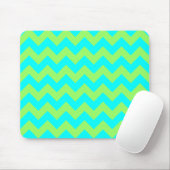 Hellgrün und aqua Zickzack Mousepad (Mit Mouse)