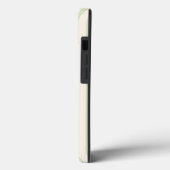 Hellgrün und beige, fünf Streifen Case-Mate iPhone Hülle (Rückseite / Links)