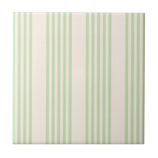 Hellgrün und beige, fünf Streifen Fliese (Vorderseite)