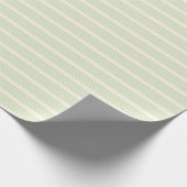 Hellgrün und beige, fünf Streifen Geschenkpapier (Ecke)