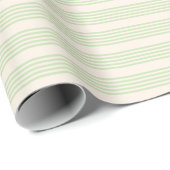 Hellgrün und beige, fünf Streifen Geschenkpapier (Rolleneckpunkt)