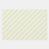 Hellgrün und beige, fünf Streifen Geschenkpapier Set (Vorderseite 2)