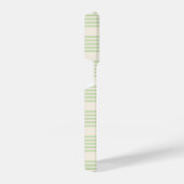 Hellgrün und beige, fünf Streifen iPhone Hülle (Rechte Seite)