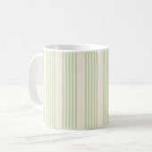 Hellgrün und beige, fünf Streifen Kaffeetasse (Vorderseite Links)