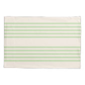 Hellgrün und beige, fünf Streifen Kissenbezug (Rückseite)