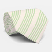 Hellgrün und beige, fünf Streifen Krawatte (Gerollt)