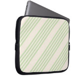 Hellgrün und beige, fünf Streifen Laptopschutzhülle (Vorne Rechts)