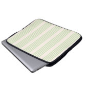 Hellgrün und beige, fünf Streifen Laptopschutzhülle (Vorne Knopf)