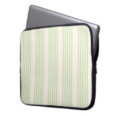 Hellgrün und beige, fünf Streifen Laptopschutzhülle (Vorderseite Links)