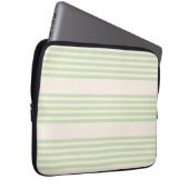Hellgrün und beige, fünf Streifen Laptopschutzhülle (Vorne Rechts)