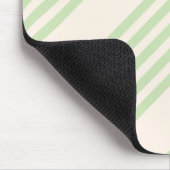 Hellgrün und beige, fünf Streifen Mousepad (Ecke)