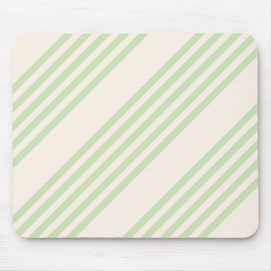 Hellgrün und beige, fünf Streifen Mousepad (Vorne)
