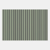 Hellgrün und fünf Streifen aus Holzkohle Geschenkpapier Set (Vorderseite 3)