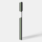Hellgrün und fünf Streifen aus Holzkohle iPhone Hülle (Rechte Seite)