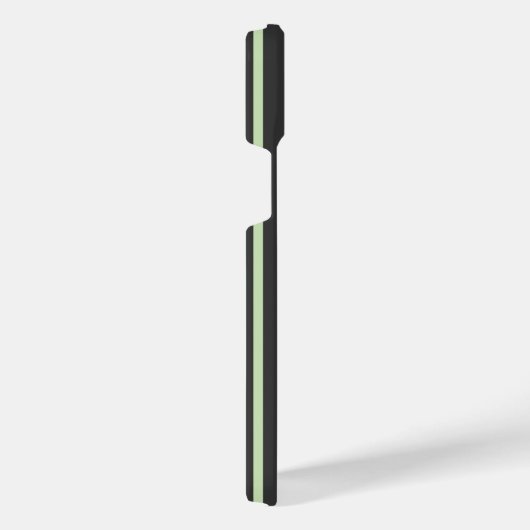 Hellgrün und fünf Streifen aus Holzkohle iPhone Hülle (Rechte Seite)