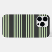 Hellgrün und fünf Streifen aus Holzkohle iPhone Hülle (Rückseite (Horizontal))