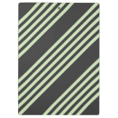 Hellgrün und fünf Streifen aus Holzkohle Klemmbrett (Rückseite)