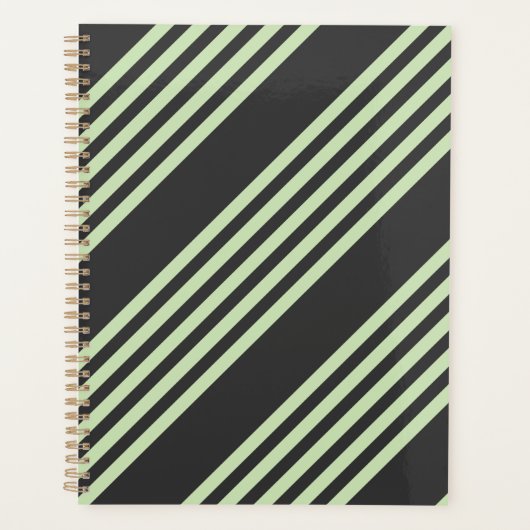 Hellgrün und fünf Streifen aus Holzkohle Planer (Vorderseite)