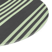 Hellgrün und fünf Streifen aus Holzkohle Schneidebrett (Ecke)